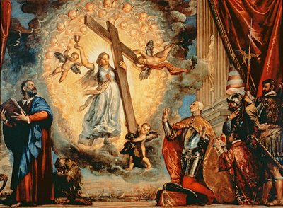 The Doge Grimani kneeling before Faith by Tiziano Vecelli